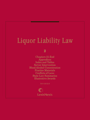 cover image of Liquor Liability Law